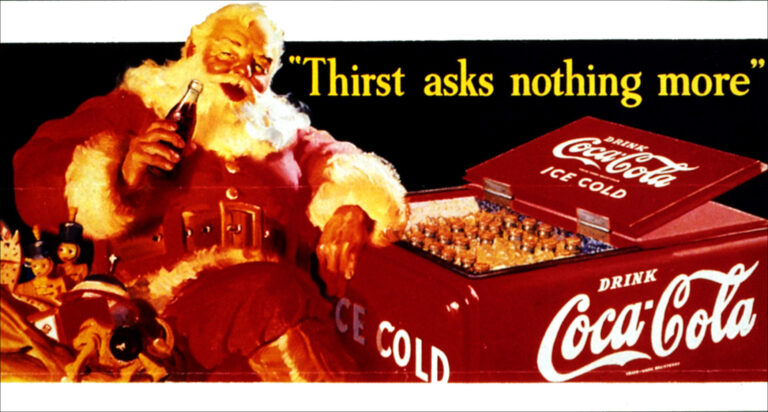 steiff coca cola santa